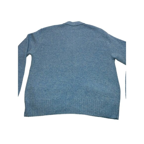Vintage Kurt Cobain-Inspired Blue Cardigan Sweater With Button Closure Wool Larg - Picture 4 of 8